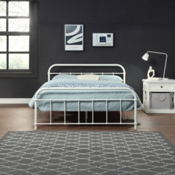 SlumberWorx Tewin Vintage Hospital Style White Small Double Metal Bed Frame - thumbnail 2
