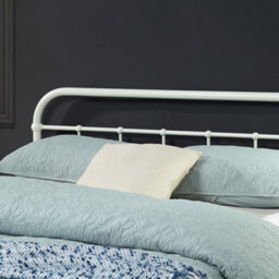 SlumberWorx Tewin Vintage Hospital Style White Small Double Metal Bed Frame - thumbnail 4