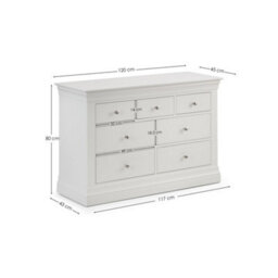 Oakham Premium Ardena 4 + 3 Drawer Chest - White - thumbnail 7