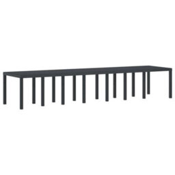 Berkfield Garden Dining Set 15 Pcs Anthracite Polt Rattan - thumbnail 4