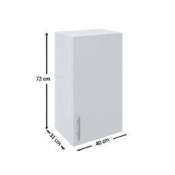 Jd Greta Kitchen Wall Unit 400mm Storage Cabinet With Doors And Shelf 40Cm - Cashmere Matt - thumbnail 4