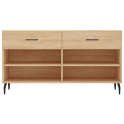 Berkfield Industrial Shoe Bench Sonoma Oak 102X35X55 Cm Engineered Wood - thumbnail 6