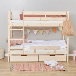 Hoppekids Shorty Bunkbed + Safety Rail/drawers Natural - thumbnail 2