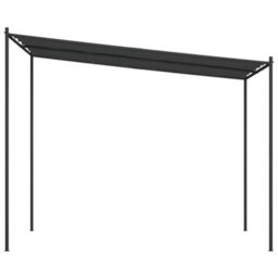Walplus Gazebo Anthracite 3X3 M 180 G/ma Fabric And Steel - thumbnail 4