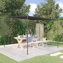 Walplus Gazebo Anthracite 3X3 M 180 G/ma Fabric And Steel - thumbnail 1