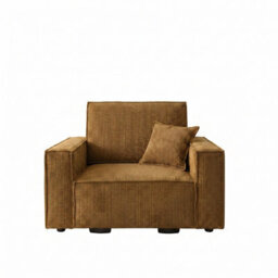 Single Sofa Bed With Bedding Storage Viva Star I Mustard Poso Fabric Pull Out Seat Wooden Frame Freestanding Modern Living Room - thumbnail 2
