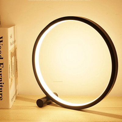 Black Led Bedside Table Lamp Dimmable Warm Light Nightstand Desk Lamp - image 1