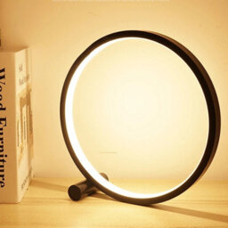 Black Led Bedside Table Lamp Dimmable Warm Light Nightstand Desk Lamp - thumbnail 1