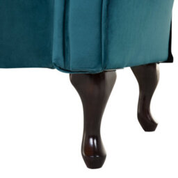 Beliani Left-Hand Chaise Longue Lattes Velvet Teal - thumbnail 8