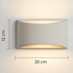 Harper Living Concrete Art Deco Medium Plaster Indoor Wall Light (12 X 20 X 8.5Cm) - thumbnail 4