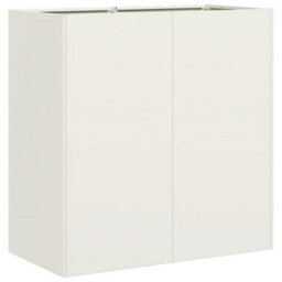 Berkfield Planter White 80X40X80 Cm Cold-Rolled Steel - thumbnail 2