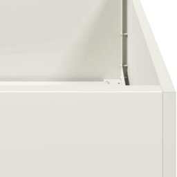 Berkfield Planter White 80X40X80 Cm Cold-Rolled Steel - thumbnail 7