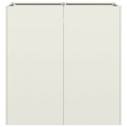 Berkfield Planter White 80X40X80 Cm Cold-Rolled Steel - thumbnail 4