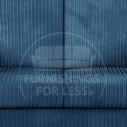 Furnishings For Less UK Luxor Jumbo Cord Fabric 3 Seater Sofa - Fullback Marine Blue - thumbnail 3
