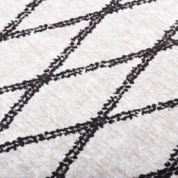 Berkfield Rug Washable Black And White 120X170 Cm Anti Slip - thumbnail 3