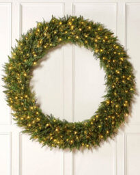 Werchristmas 1.5 M Pre-Lit Majestic Natural Fir Artificial Christmas Wreath, 450 Warm White Leds - thumbnail 2