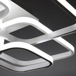 Living And Home 6 Lamp Square Modern Acrylic Led Low Energy Semi Flush Ceiling Light Fixture Cool White - thumbnail 7