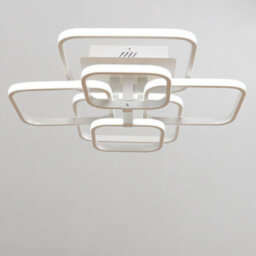Living And Home 6 Lamp Square Modern Acrylic Led Low Energy Semi Flush Ceiling Light Fixture Cool White - thumbnail 6