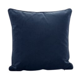 GoodHome Valgreta Deep Navy Square Velvet Effect Indoor Cushion, (L)43Cm X (W)43Cm - thumbnail 1