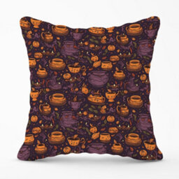 Warren Reed Designer Wicked Witches Bubbling Cauldrons Cushions 60Cm X 60Cm - thumbnail 1