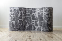 RugsX Runner Structural Mefe 6184 Two Levels Of Fleece Dark Grey 200 Cm 200X200 Cm - thumbnail 5