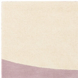 Cream Purple Handmade Abstract 9mm Thick Stain-Resistant Rug For Bedroom, Dining Room, Wool Area Rug-120Cm X 170Cm - thumbnail 5