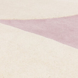 Cream Purple Handmade Abstract 9mm Thick Stain-Resistant Rug For Bedroom, Dining Room, Wool Area Rug-120Cm X 170Cm - thumbnail 6