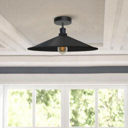 Black Modern Ceiling Light Fixture Industrial Pack Of 2 Semi Flush Mount Ceiling Lighting Fitting For Kitchen Without Bulb - thumbnail 4