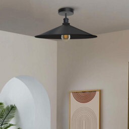 Black Modern Ceiling Light Fixture Industrial Pack Of 2 Semi Flush Mount Ceiling Lighting Fitting For Kitchen Without Bulb - thumbnail 2