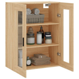 Berkfield Elegant Wall Mounted Cabinet Sonoma Oak 69.5X34X90 Cm - thumbnail 5