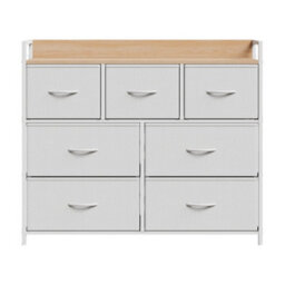 Living And Home 7-Drawer White Metal Frame Storage Cabinet Chest Of Drawers - thumbnail 2