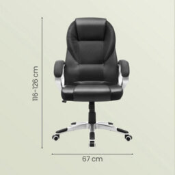 Executive Office Chair With High Back,ergonomic, Black - thumbnail 2