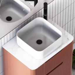 Royal Bathrooms Avenza 800mm Terracotta Clay Wall Hung Bathroom Countertop Vanity Unit 2 Drawer With Elena Basin - thumbnail 7