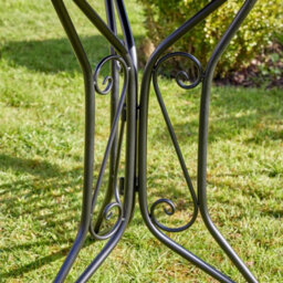 Home Source Hampshire Mandala Mosaic Outdoor Patio Garden Metal Bistro Set Black - thumbnail 7