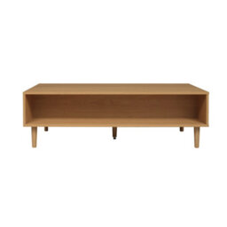 Sweeek - Vintage Oak Wood Effect Coffee Table With 1 Drawer Juliana 120X55X38 Cm - thumbnail 4