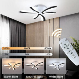 Led Ceiling Light Dimmable Chandelier Black Frame With Remote 60Cm - thumbnail 4