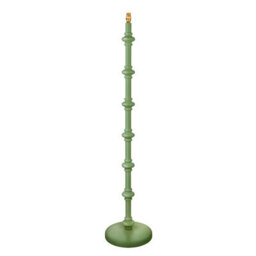Loops Eco-Friendly 1380mm Tall Satin Cotswold Green Floor Lamp With Brass Holder