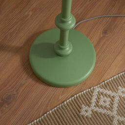 Loops Eco-Friendly 1380mm Tall Satin Cotswold Green Floor Lamp With Brass Holder - thumbnail 6