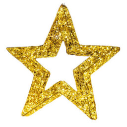 Marco Paul Luxury Led Double Star Christmas Decoration - Gold - thumbnail 3
