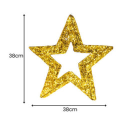 Marco Paul Luxury Led Double Star Christmas Decoration - Gold - thumbnail 2