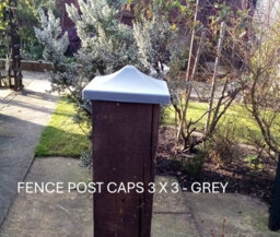 Fence Post Protection Caps - Grey -Pack Of 20- Fits 75 X 75mm Wooden Posts (3 X 3) - thumbnail 3