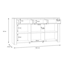 Furniture To Go Bohol Sideboard In Riviera Oak/grey Oak - thumbnail 9