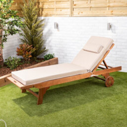 Alfresia Taupe Garden Sun Lounger Cushion With Luxury Thick Foam Filling - thumbnail 2