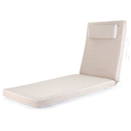 Alfresia Taupe Garden Sun Lounger Cushion With Luxury Thick Foam Filling