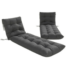 Outsunny Sun Lounger Cushions Only, Replacement Pads With 4 Ties - thumbnail 1