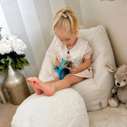 rucomfy Beanbags Rucomfy Indoor Kids Bean Bag Chair - Snug Oat Snuggle Seat - thumbnail 3