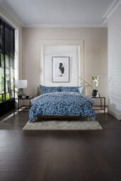 The Lyndon Company Tulle 100% Cotton Navy Duvet Cover Set Extra Soft Stone-Effect Bedding With Piped Edge