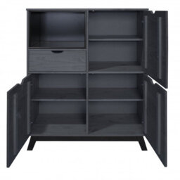 Mercers Furniture Scandian Grey Sideboard Cabinet Solid Wood Pine Wooden Drinks Cupboard Height-120Cm Width-96Cm Depth-40Cm - thumbnail 4
