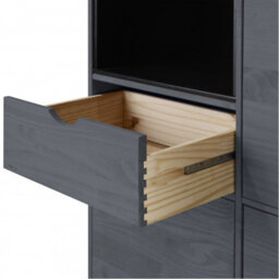 Mercers Furniture Scandian Grey Sideboard Cabinet Solid Wood Pine Wooden Drinks Cupboard Height-120Cm Width-96Cm Depth-40Cm - thumbnail 7