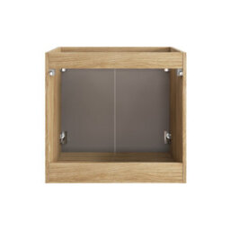 Impact Furniture Bathroom Vanity Unit With Basin 600mm Sink Cabinet Wall Hung Floating Luxury Storage Beige Cashmere Oak Luxor - thumbnail 6